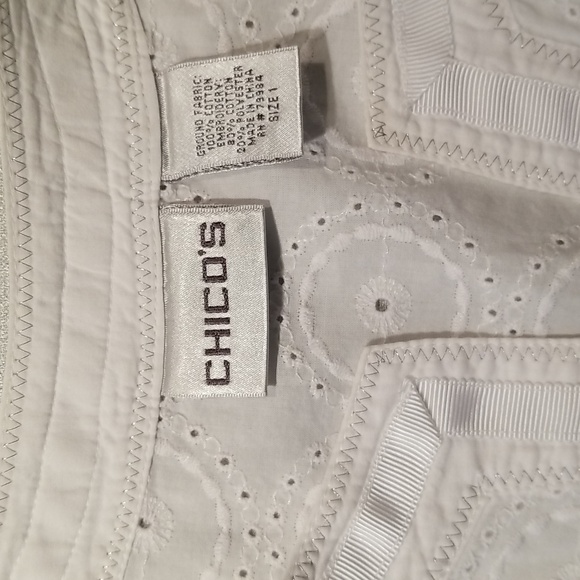 Chico’s White Eyelet Tunic - Picture 11 of 13